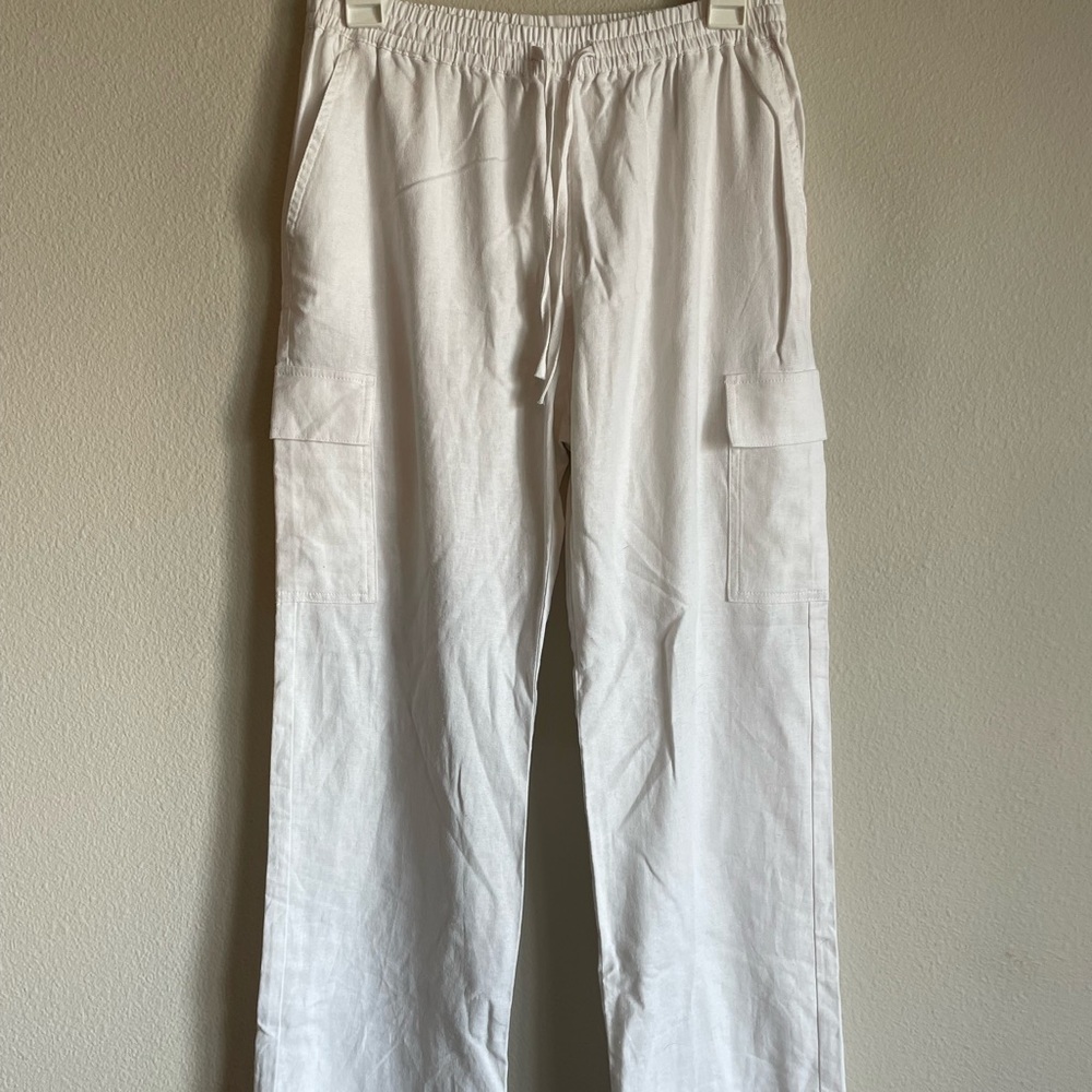 White Cargo Pant
